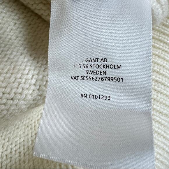 Gant Rugger | Women’s Cream Wrap Cross Front Knit Sweater Wool Cashmere S - Picture 9 of 12
